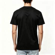 Playera Masculina Estilo  Estampado de Leopardo Adulto Hombre Casual - Negro - Ver 2