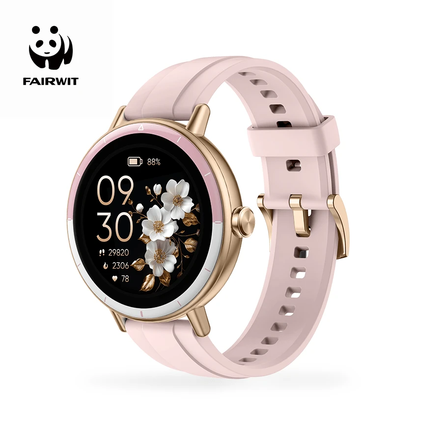 PANDA DR05 Full Touch Smartwatch, Supports Bluetooth Calling, IP68 Waterproof, Pedometer, Music Control, Remote Camera, 100 Sports Modes, Compatible With IOS And Android Phones, Equipped With 290mAh Battery - Pink - View 1