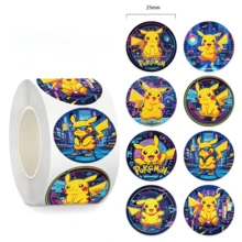 Hasbro 500pcs Roll Round Stickers, Cyber Neon City Round Label Stickers, Gift Sealing & Journal Decoration, Suitable For Holiday Party And Birthday Gifts - Multicolor - View 2