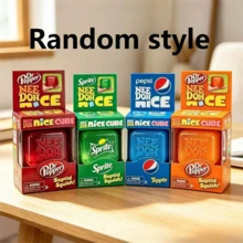 قطعة واحدة مكعب ضغط مرن متعدد النكهات مرخص، بتصميم Dr Pepper و Sprite و Pepsi، كتلة بناء حسية ناعمة ومرنة، لعبة تخفيف التوتر لامعة، مناسبة للعرض على المكتب وديكور رف مجموعة الهوايات - متعدد الألوان - مشاهدة 4