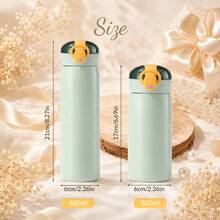 Customized Cartoon Insulated Water Bottle - Stainless Steel Straw Insulated Cup, Personalized Engraving, Suitable For School, Outdoor And Daily Use, Cute Mini Insulated Cup With Straw And Lid, Minimalist Aesthetic, Leak-Proof - Multi-color Children's  Cup - View 7