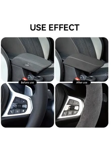 1 Roll Self-Adhesive Faux Suede Fabric, Multi-Purpose, Cut To Size, Suitable For Car Interior Modification Including Sunroof Cover, Center Console And Other Interior Kits, Sofa Seats, Trunk And Jewelry Box - A - View 6