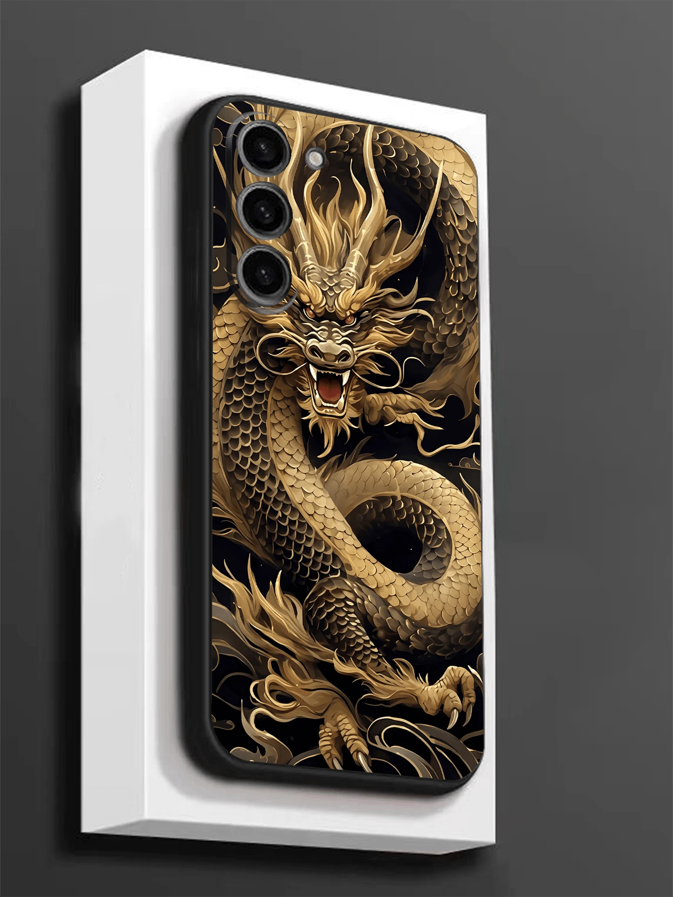1件超酷時尚金龍保護殼 黑色TPU軟殼 耐磨防震 全包覆 相容於 Honor Galaxy A04e/A05s/A13/A14/A15/A34/A35/A50/A52/A53/A54/S21/S22/S23/S24/S25/S25Ultra/S25 FE/S26/S26PLUS/S26ULTRA/S26 EDGE/ 6A/7A/8A/ 12T/13T/14T - 黑色 - 查看 1