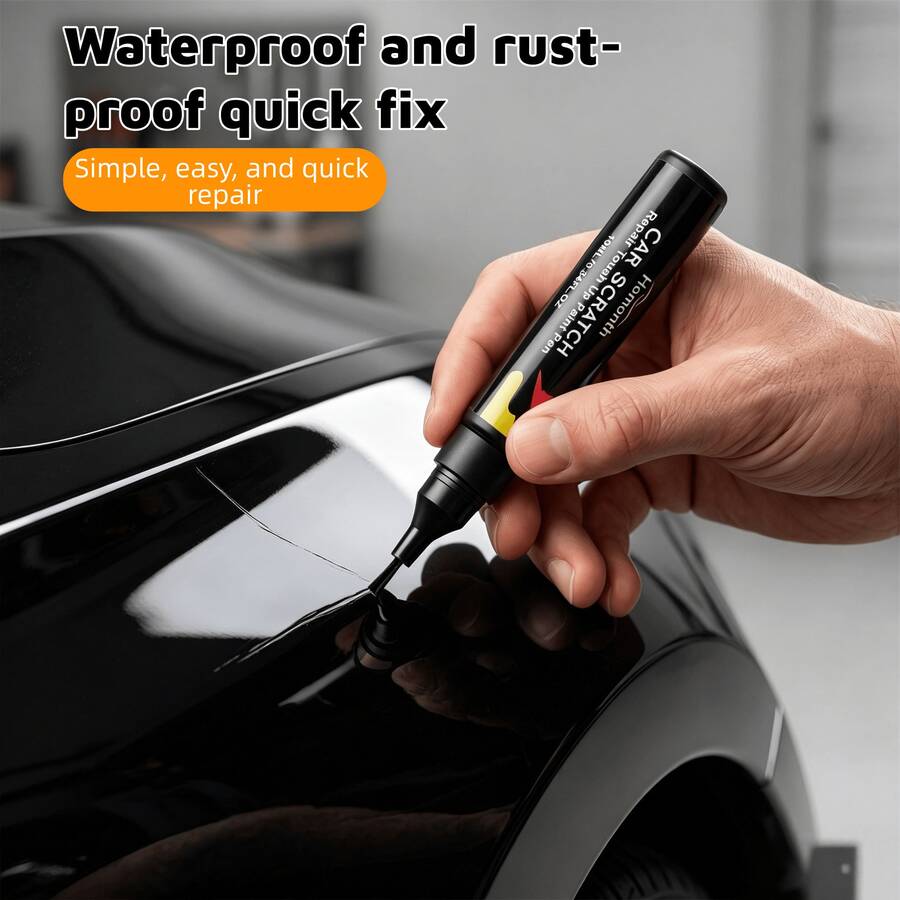 Black Car Scratch Repair Paint Pen, Car Scratch Removal Pen, Waterproof & Rust-Proof Car Paint Repair Tool, Suitable For Minor Scratches, Marks, Etc., For Car Body Surface Maintenance And Car Paint Care - Car Scratch Touch-up Paint Pen 10ml - View 1