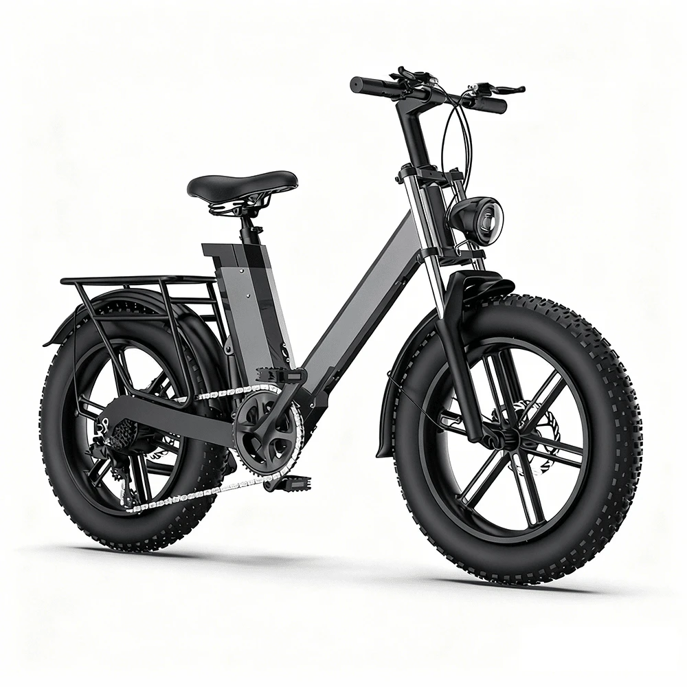 6MSKS Electric Bicycle Ebike 1000W High Speed Brushless Motor 48V17.5Ah Battery 16+ 20 Inch Wide Tire Mountain Bike 50km Range Ebike UL2849 - 黑色 - 查看 1