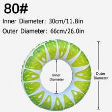 Children And Adult Swimming Pool Float Inflatable Swim Ring, Fun Lime Green Round Water Floating Ring, Suitable For Summer Swimming, Lake, Beach Activities And Water Party Decoration - Multicolor - View 10