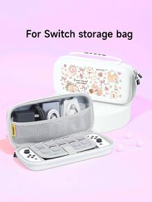 New Switch2 (2025) Game Console Accessories, 1pc Cartoon Cute Cat & Flower Pattern Protective Case, Compatible With Switch2, Switch NS/Switch OLED/Lite, Switch Game Console Accessories, Storage Bag, Switch Protective Case, Romantic Gift For Switch Players - Multicolor - View 12