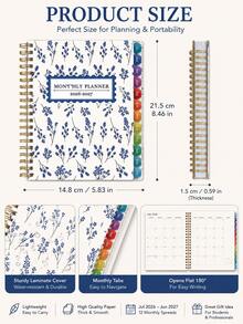 1本 2026年7月-2028年6月 週計畫與月計畫日曆筆記本，5.7" X 8"，A5月計畫學年筆記本含備註，防水封面，個人行程管理本，返校用品、辦公用品、教師禮物，適合男士的學校用品 - 彩色 - 查看 6