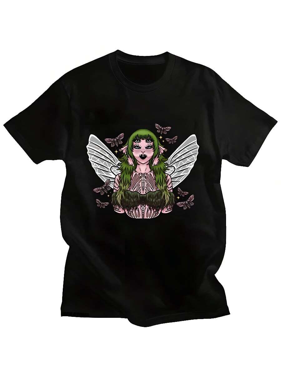 Fashion Tee-Shirts Melanie Martinezs Portals Tour Tshirt 100 Cottonsssssssssss Tees Graphic T Shirts Summer O-Neck Casual Clothes - 黑色 - 查看 1