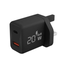 英規插頭 USB 充電器 20W USB-C 電源適配器 GaN 快充牆充頭 C-Type 快充適配器，適用 /Android 手機、行動電話、相機、MP3 及更多電子設備 - 英規插(220-240V) - 查看 7