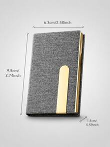 Personalized Fabric Texture Business Card Holder, Metal Gold/Silver Ultra-Thin Pocket Card Case, Custom Engraved Name Business Card Organizer, Professional Office Card Holder For Men And Women, Gift - Fabric Business Card Holder - View 6