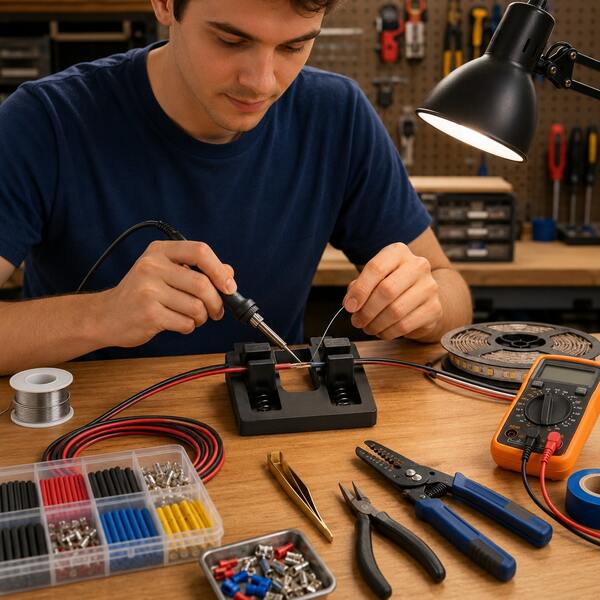 Spring-Loaded Soldering Fixture, Adjustable Anti-Slip Soldering Iron Holder & Heat-Resistant Repair Stand, Compact Electronics Welding Tool