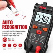 4000 Counts Digital Multimeter Smart Tester With Voice Broadcast, Auto-Ranging, NCV, Voltage Measurement, Resistance, Continuity Test, Data Hold, Backlight LCD And Flashlight, Suitable For Automotive, Electrical, HVAC, DIY And Home Renovation - Black - View 10