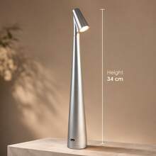 1 pieza Lámpara de escritorio LED portátil de ABS, con cable USB, diseño minimalista y delgado, atenuación táctil, carga USB, adecuada para dormitorio y oficina - luz roja blanca - Ver 28