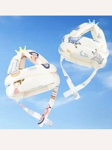 1PC Toddler Protective Cap – Comfortable & Non-Sticky Hair, Sweat-Wicking Moisture Control, Adjustable Head Circumference For Baby 0-2 Years - Multicolor - View 8
