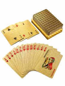1 Deck Premium Playing Cards - Luxury Gold Playing Card Set, Waterproof, Durable, Perfect For Magic, Game Night, Collection And Gifts - Gold-plated Playing Cards - View 7