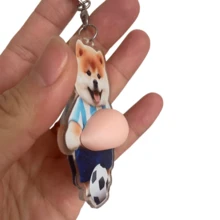 3D Sticker 1件/2件 3D大肚柴犬午睡鑰匙圈，多功能掛鉤裝飾鉤，剪貼簿配件吊飾 - 藍色 - 查看 6