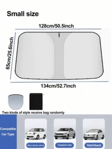 Parasol Plegable para Parabrisas Delantero de Coche, Plata Titanio - Características: Protección UV, Resistente al Calor e Instalación Fácil, Maximiza la Comodidad Interior - ¡Opción Perfecta para Conducir en Verano! - Multicolor - Ver 12