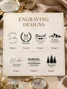 Juego de Regalo de Lupa Personalizada - Lupa Personalizada Grabada con Llavero, Perfecto para Regalos de Fiesta, Recuerdos para Padrinos de Boda. - Lupa multicolor - Ver 5