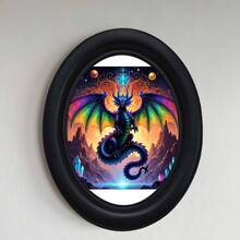 1件裝魔幻霓虹幻想龍圖案裝飾相框，黑色相框牆面藝術裝飾，星空與風景設計，適合嬰兒房裝飾與居家生活空間展示 - 214 - 查看 10
