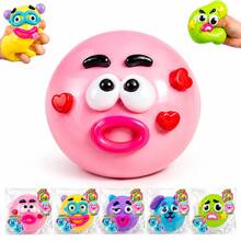 Cute Dog Face Swap Smushers Squishy Slow Rising Soft Fidget Toy Stress Anxiety Relief For Adults - Pink - View 2