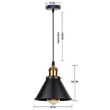 American Retro Black Dress Iron Art Pendant Light Pot Lid Creative Cafe Bar Restaurant Lamp - Multicolor - View 7