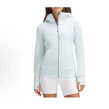 Lululemon Women's Scuba Full-Zip Hoodie Classic Hooded Jacket Fit Track Jacket Full Zip Outerwear Breathable Warm Athletic Sweatshirt With Thumbholes - 粉紅藍色 - 查看 2