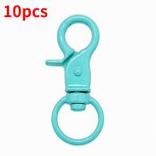 10 piezas de ganchos para llaveros con cierre de langosta DIY, 10 colores, clips giratorios de metal para bolsos, tiradores de cremallera, dijes y accesorios de manualidades - Multicolor - Ver 14