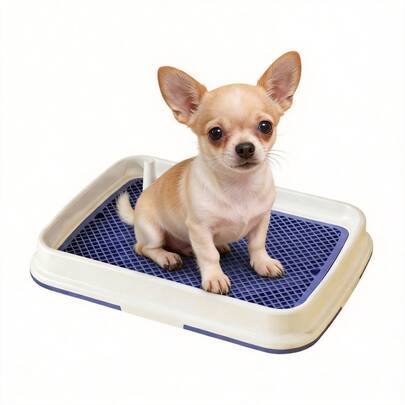 Bandeja de entrenamiento para cachorros, inodoro interior para perros, con malla y bandeja para almohadillas absorbentes, a prueba de fugas y antideslizante, fácil de limpiar, adecuada para perros pequeños y cachorros.