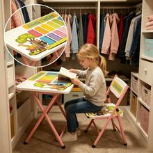 Multifunctional Children's Study Desk: Combining Learning, Drawing, And Dining. The Desktop Is Waterproof And Easy To Clean, With Rounded Corners To Prevent Bumps And Knocks. Adaptable To The Developmental Needs Of Children Of Different Ages. - Pink Numbers - View 5