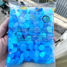 1cm Small Blue Glowing Fluorescent Stones, Artificial Pebbles For Outdoor Paths, Gardens, Potted Plants, Indoor Glass Jar Decor - A - View 11