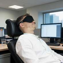 1件 3D杯狀睡眠眼罩，中性款，凹面模塑黑色遮光眼罩，全遮光柔軟透氣，無眼壓舒適睡眠眼罩，適合旅行、瑜伽、小睡和夜間休息 - B - 查看 9