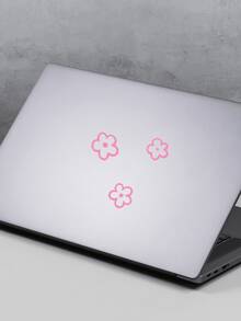 3 piezas de pegatinas florales, aptas para decorar cuadernos/portátiles de forma DIY - Rosa - Ver 1