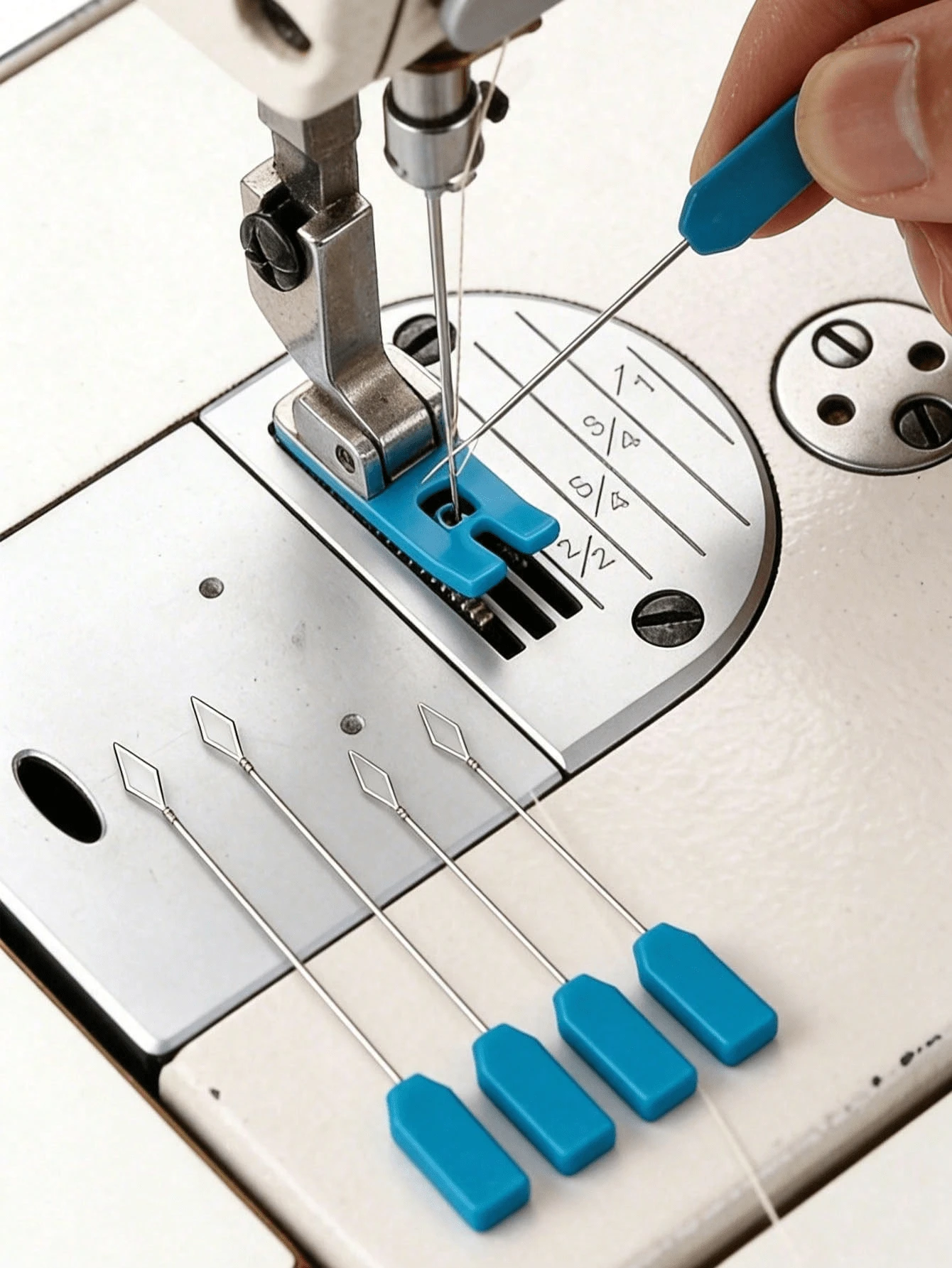 3/6pcs Home Threading Tool Set, Sewing Machine Threader, Quick Threader, Sewing Accessories, Portable And Compact, S/M And L Sizes, Suitable For Multiple Sewing Machine Models, Easy To Use, Suitable For Home Cutting And Sewing Projects. Suitable For Elderly Use, Includes Plastic Threader, Modern Home Plastic Threader, Bead Tool And Cylindrical Threader Set As Well As Bead Needle Assistant. - Diverse - View 1