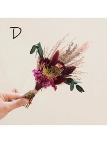 1/2/4/6/12 piezas Ramos de flores artificiales mini, adecuados para decoración de centro de mesa del hogar, decoración de pastel de fiesta, boutonniere artificial para novio y padrinos, decoración de fiesta de boda vintage estilo bohemio para hombres, regalo para despedida de soltera - Morado - Ver 7