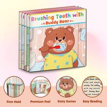 Buddy Bear Reading Game Books For Kids, Daily Habit And Routine Story Series For Brushing Teeth, Washing Hands, Mealtime, Bath Time And Bedtime Learning - Buddy Bear Reading Game Books - View 6