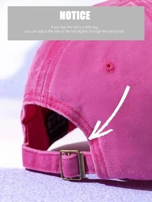 2pcs CALIFORNIA Washed Baseball Caps Couple Style Candy Color Hats Girls Fashion Sun Hats Men Outdoor Casual Sun Protection Hats - Rose Red + Rose Red - View 2