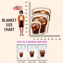 1pc Cartoon Cola Shaped Flannel Blanket, Novel Flannel Blanket, Soft And Comfortable, Suitable For All Seasons, Nap, Office, School, Home, Picnic, Travel, Gift - Burgundy - View 2