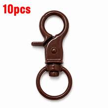 10 piezas de ganchos para llaveros con cierre de langosta DIY, 10 colores, clips giratorios de metal para bolsos, tiradores de cremallera, dijes y accesorios de manualidades - Multicolor - Ver 17