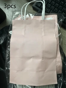 1/3/5入 粉色/棕色牛皮紙袋 生日禮品袋 可重複使用 派對伴手禮袋 婚禮禮品袋 情人節禮品袋 母親節禮品袋 適用於雜貨、零售、購物、商用、產品包裝 - 多色 - 查看 9