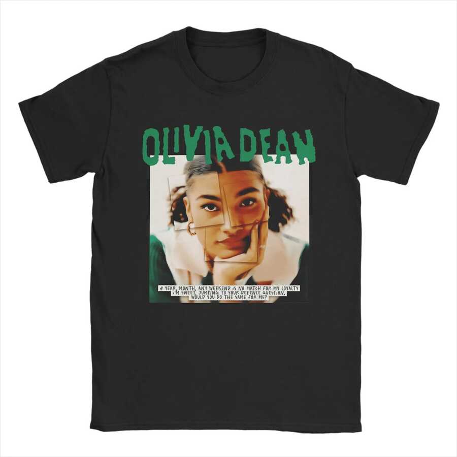 Camiseta Olivia Dean Would You The Same For Me para parejas, camisetas de verano con cuello redondo, camisetas de moda, ropa barata - Negro - Ver 1