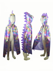 2 buah Jubah Kostum Pertunjukan Jubah Selendang Jubah Dinosaurus - MultiWarna - View 5