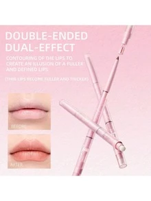 J.M.C.Y Dual-Ended Lip Liner, One-Stroke Full Lip Shaping, Matte Velvet Lip Mud Texture, Natural Long-Lasting Color, Non-Smudging, Suitable For Daily, Dating, Halloween, Christmas And Other Holiday Makeup - #LN04 ALMOND MILK COFFEE - View 5