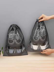 Thickened Transparent Travel Storage Bag, Sturdy Structure With Zipper Opening, Travel Essential, Waterproof And Dustproof, Compatible With Luggage, Clean And Portable, Heavy-Duty Luggage Organizer Bag, Shoe And Bag Protector, Compact Space-Saving Design, Equipped With Durable Zipper Closure, Durable Material, Suitable For Travel, Business Trips, Home Use, Home Essential - Multicolor - View 2