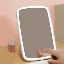 SOKANY USB Rechargeable Smart LED Makeup Mirror, 3 Color Temperature Lighting (White, Natural, Warm), Adjustable Brightness, Touch Control, Modern Makeup Mirror, Suitable For Beauty Enthusiasts, Plastic Frame - White - View 6