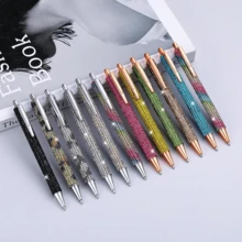 1-20pcs Exquisite Glitter Rhinestone Crystal Pens, Cute Diamond Pens, Bulk Colorful Metal Ballpoint Pens, Suitable For Women And Girls, Office Meetings, Birthday Celebrations And Wedding Gifts - Press the Diamond Pen - View 2