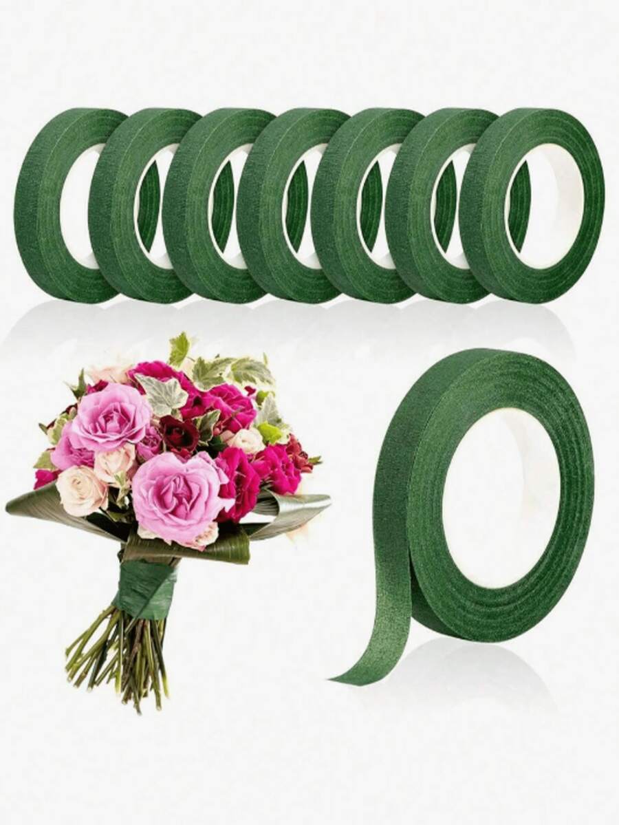 1/2/4pcs Floral Tape, Green Floral Tape, Handmade Flower Wrapping Tape, Flower Stem Wrapping Green Tape, Self-Adhesive Floral Green Tape, DIY Handmade Bouquet Tape, Fresh Flower Packaging Stem Wrapping Tape, Floral Arrangement Fixing Green Tape, Rose Packaging Tape, Handmade Floral Materials, Flower Stem Wrapping Tape, Preserved Flower Making Tape, Suitable For Flower Shop Floral Arrangement, Handmade Rose Making, Preserved Flower DIY, Floral Art Classroom Teaching, Fresh Flower Gift Packaging - A - View 1
