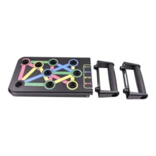 Portable Multi-Function Push-Up Board Set With Handles, Foldable Fitness Equipment For Chest, Abdominal, Arm And Back Training - Multicolor - View 4