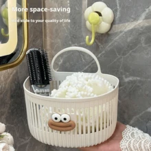 2pcs Kids Bathroom Wall-Mounted Storage Baskets, Drill-Free Multi-Function Shower Caddy - Multicolor - View 5