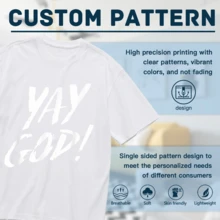 Funny Yay God Graphic Jesus Christian Religion T-Shirt For Women Men Cotton Short Sleeve Crew Neck Graphic Top Tee - 白色 - 查看 4